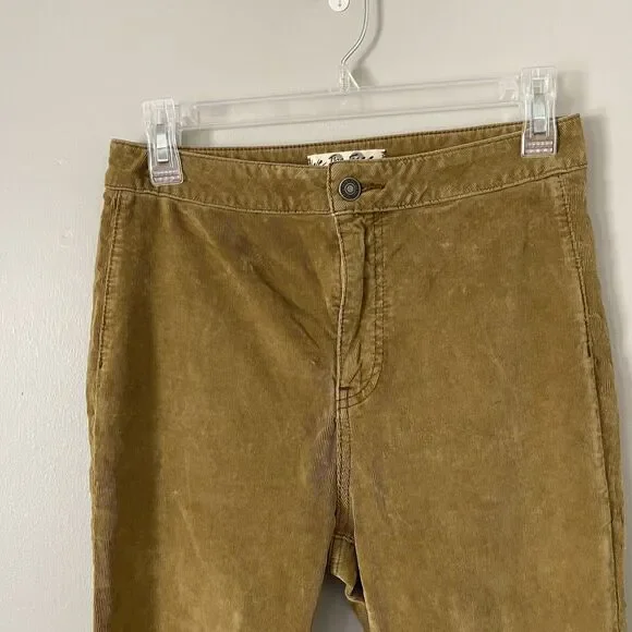 Free People Size 28 Brown Corduroy Flare Pants Super Wide Leg - Picture 3 of 6